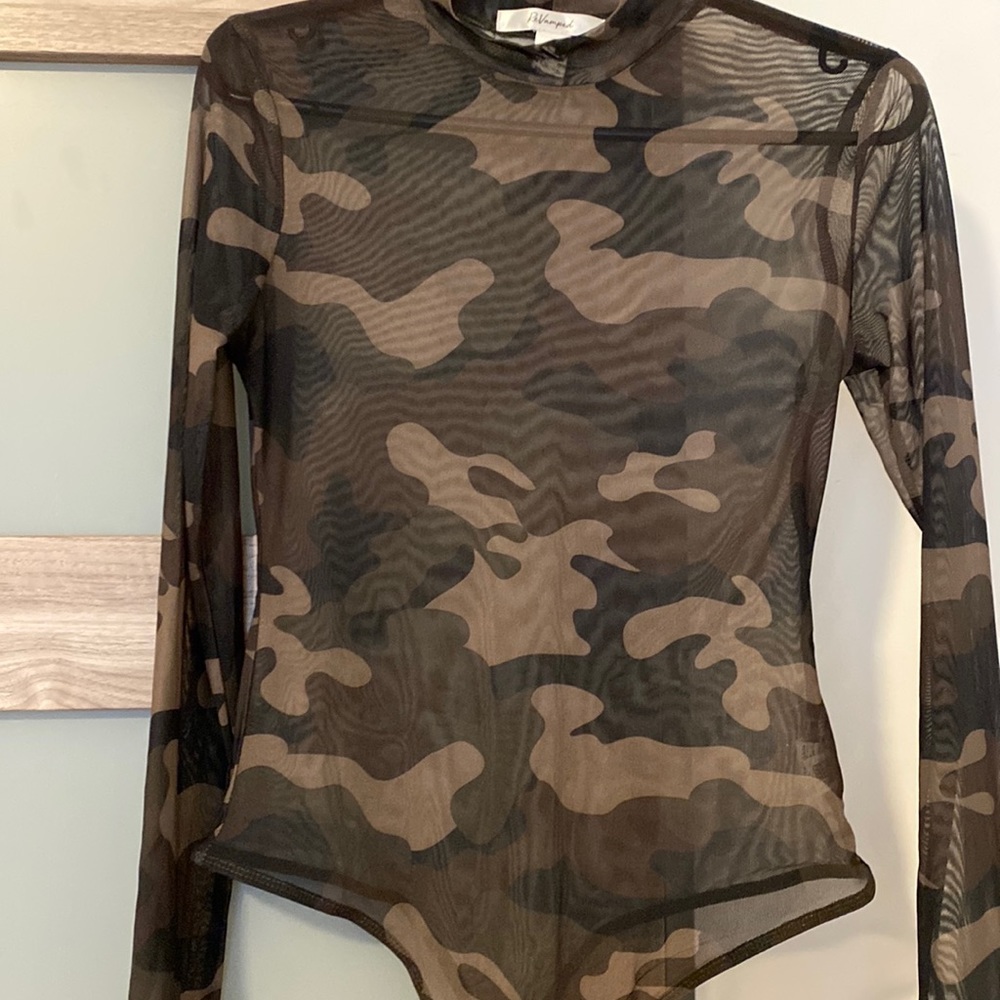 Camouflage bodysuit top size L